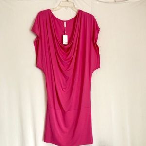 Pink Drapey Boutique Tunic NWT